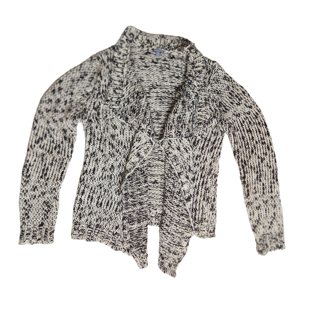 Charlotte Russe Women Brown and White Cardigan Size M Crochet